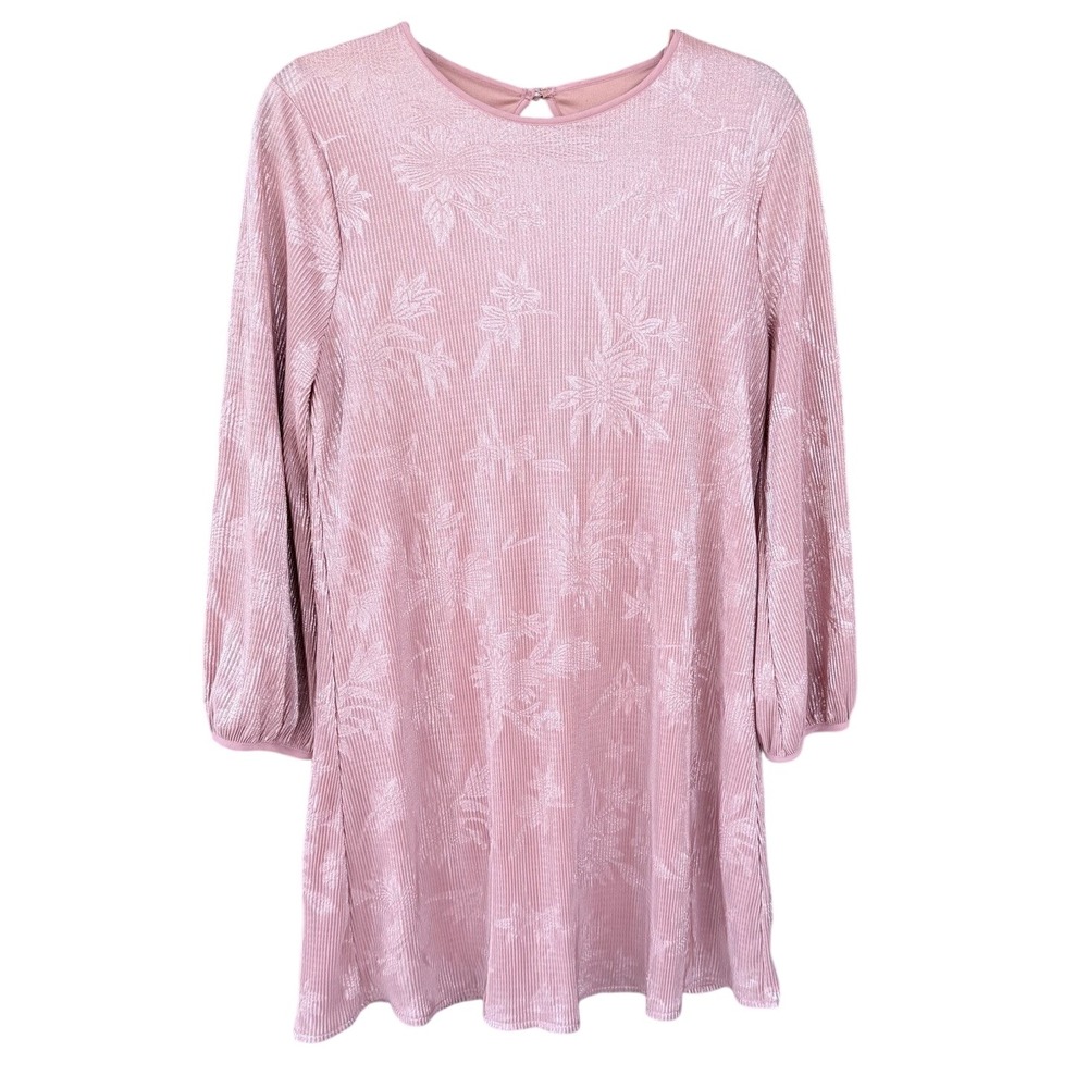 Urban Outfitters Textured Dress Open Back Keyhole Long Sleeve Small Boho‎